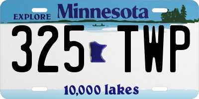 MN license plate 325TWP