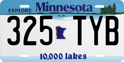 MN license plate 325TYB