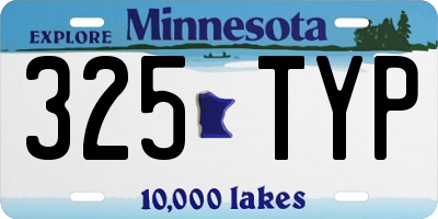 MN license plate 325TYP
