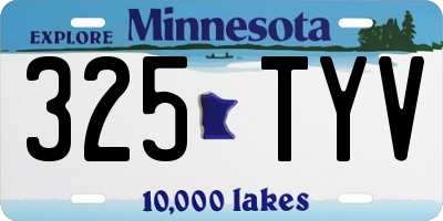 MN license plate 325TYV