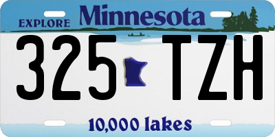 MN license plate 325TZH