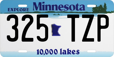 MN license plate 325TZP