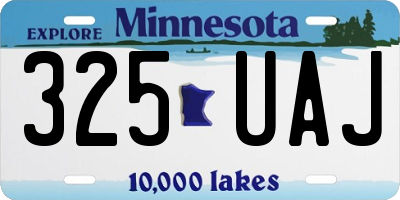 MN license plate 325UAJ