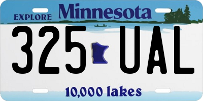 MN license plate 325UAL
