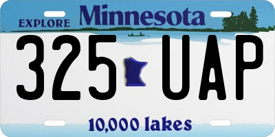 MN license plate 325UAP