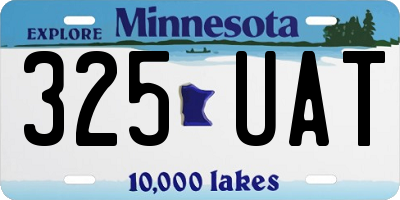 MN license plate 325UAT