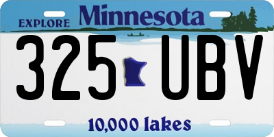 MN license plate 325UBV