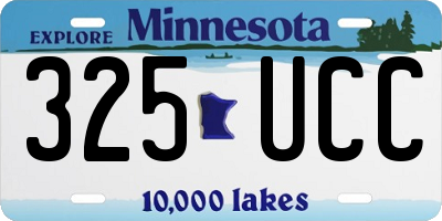 MN license plate 325UCC