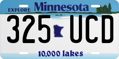 MN license plate 325UCD