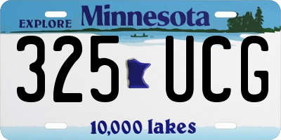 MN license plate 325UCG