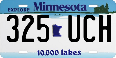 MN license plate 325UCH