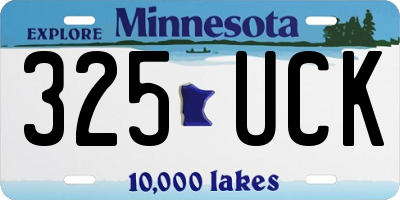 MN license plate 325UCK