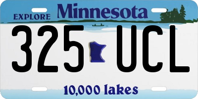 MN license plate 325UCL