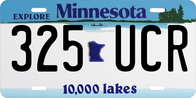 MN license plate 325UCR