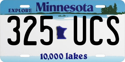 MN license plate 325UCS