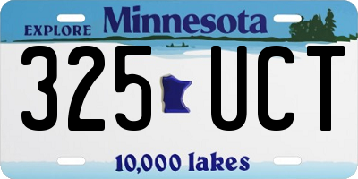 MN license plate 325UCT