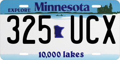 MN license plate 325UCX