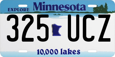 MN license plate 325UCZ