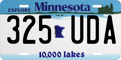 MN license plate 325UDA