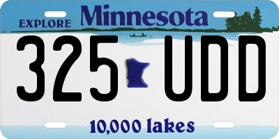 MN license plate 325UDD