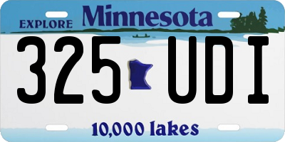MN license plate 325UDI