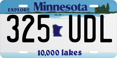 MN license plate 325UDL