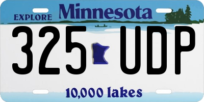MN license plate 325UDP