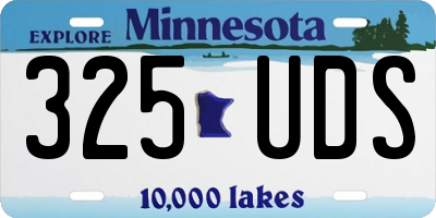 MN license plate 325UDS