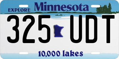 MN license plate 325UDT