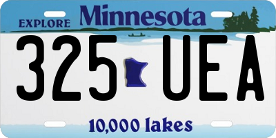 MN license plate 325UEA