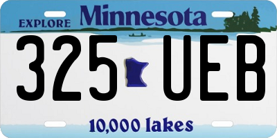 MN license plate 325UEB