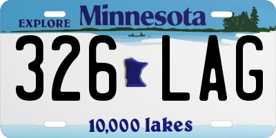 MN license plate 326LAG