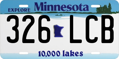 MN license plate 326LCB
