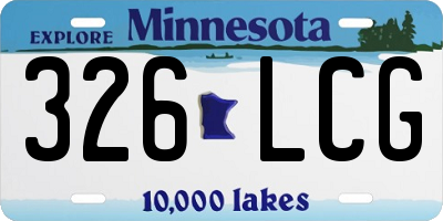 MN license plate 326LCG
