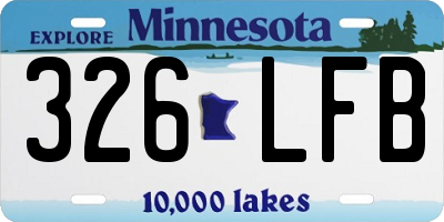 MN license plate 326LFB