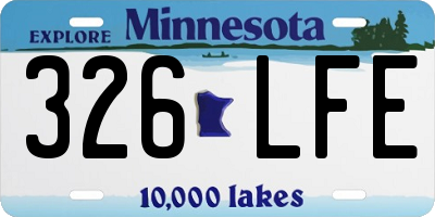 MN license plate 326LFE