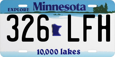 MN license plate 326LFH