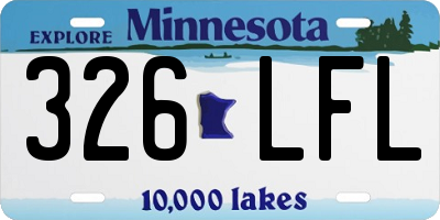 MN license plate 326LFL