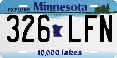 MN license plate 326LFN