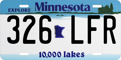 MN license plate 326LFR