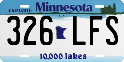MN license plate 326LFS