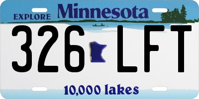 MN license plate 326LFT
