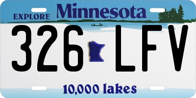 MN license plate 326LFV