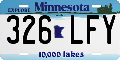 MN license plate 326LFY