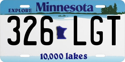 MN license plate 326LGT