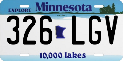 MN license plate 326LGV