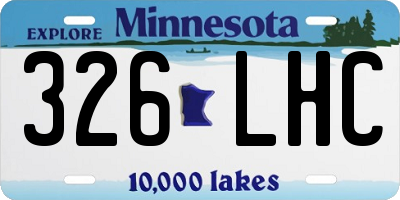 MN license plate 326LHC