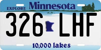 MN license plate 326LHF