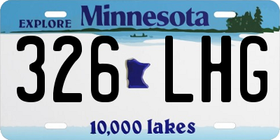 MN license plate 326LHG
