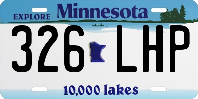 MN license plate 326LHP